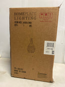 Homeplace lighting 349012MB Brentwood 9.75 in. W x 18 in. H 1-Light Pendant in Matte Black with Clear Teardrop Water Glass