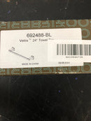 Brizo 692488-BL Vettis 24" Towel Bar  - Matte Black