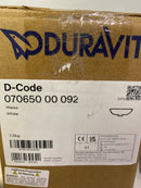 Duravit 07065000092 D-Code 19-5/8" Specialty Ceramic Wall Mounted Bathroom Sink with Overflow and 1 Faucet Hole on Left - White / Glazed Underside