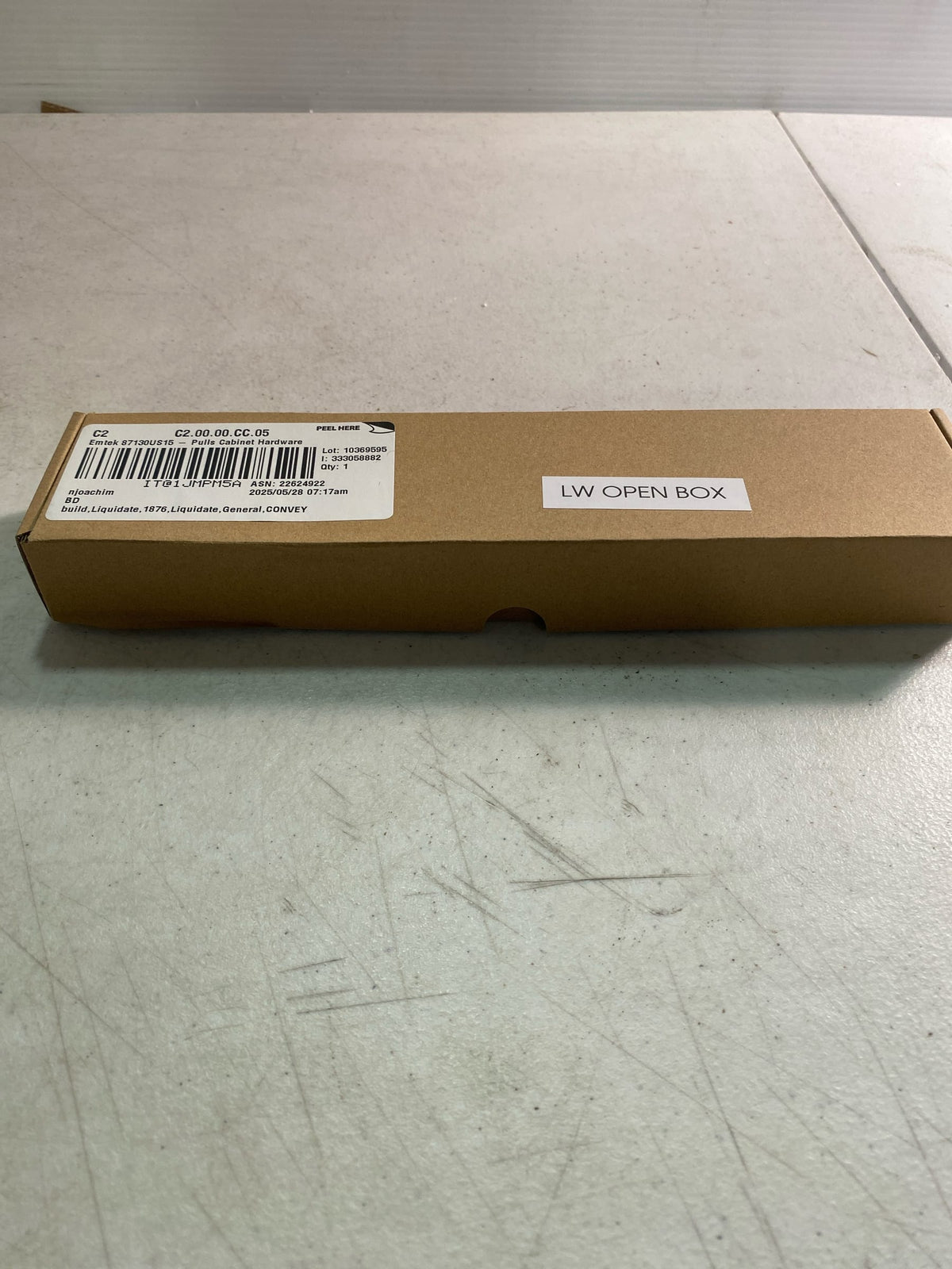 Emtek 87130US15 Edge 8 Inch Center to Center Finger Cabinet Pull - Satin Nickel