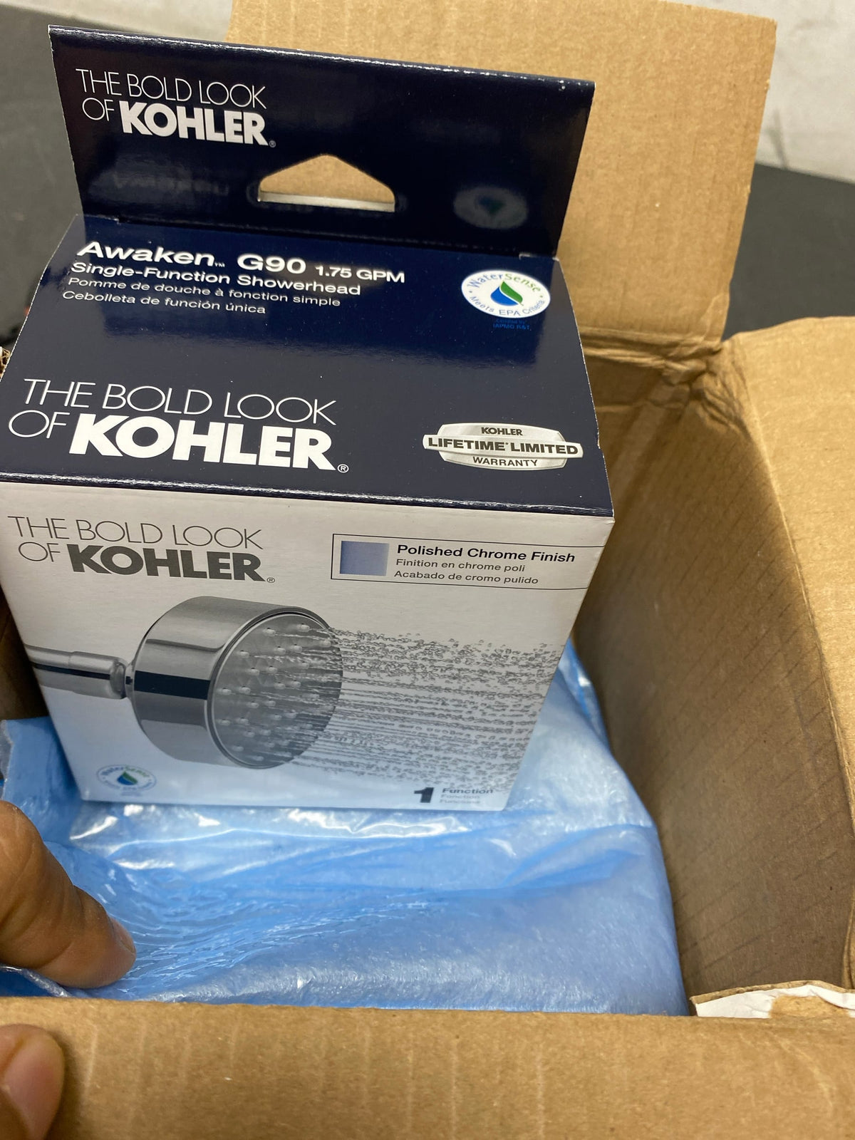 Kohler K-TS97077-4G-CP Pitch Shower Only Trim Package with 1.75 GPM Single Function Shower Head - Polished Chrome