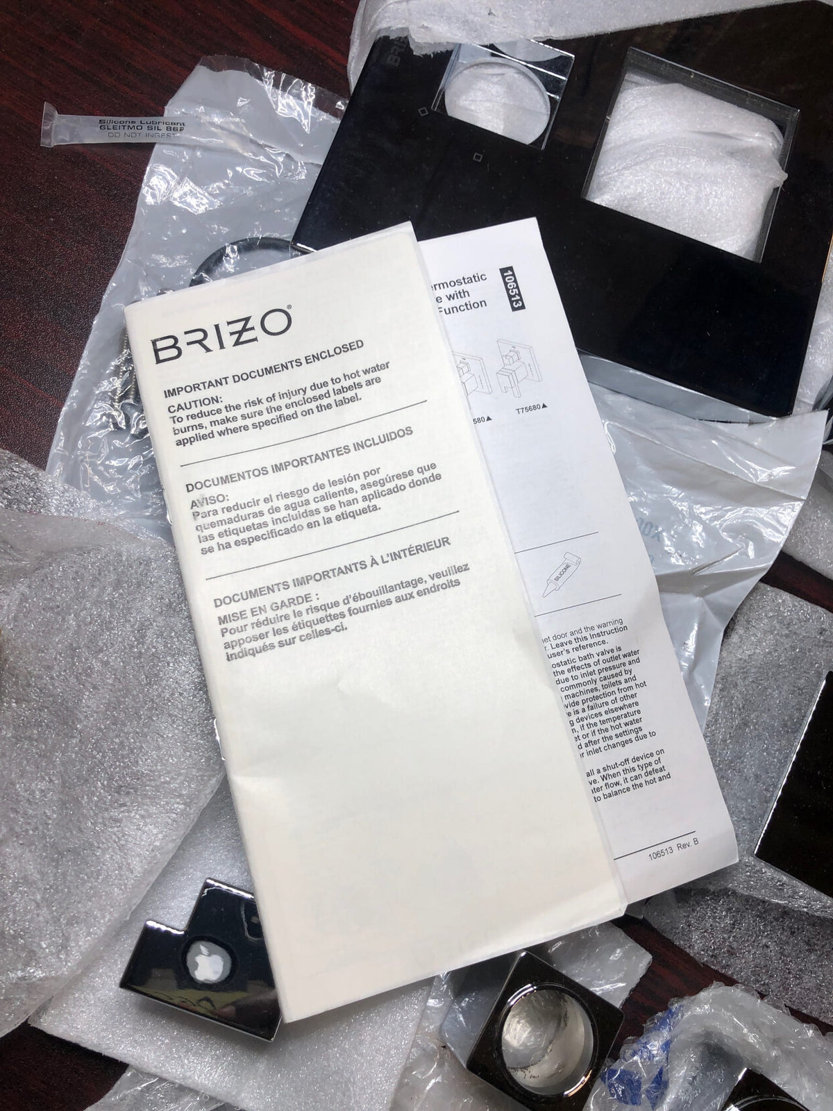 Brizo T75680-PC Siderna Thermostatic Valve Trim with Integrated Volume Control and 6 Function Diverter for Three Shower Applications - Less Rough-In - Chrome