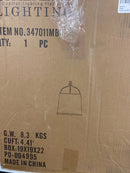 Homeplace lighting 347011MB Madison 14 in. W x 19 in. H 1-Light Pendant in Matte Black with Clear Seeded Glass