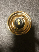 Deltana BBRR213CR003 2-1/4" Solid Brass Round Rope Bell Button - Polished Brass