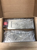 Emtek 2115US14138 Modern Rectangular 7-1/4 Inch Privacy Mortise Pocket Door Lock for 1-3/8" Thick Doors - Polished Nickel