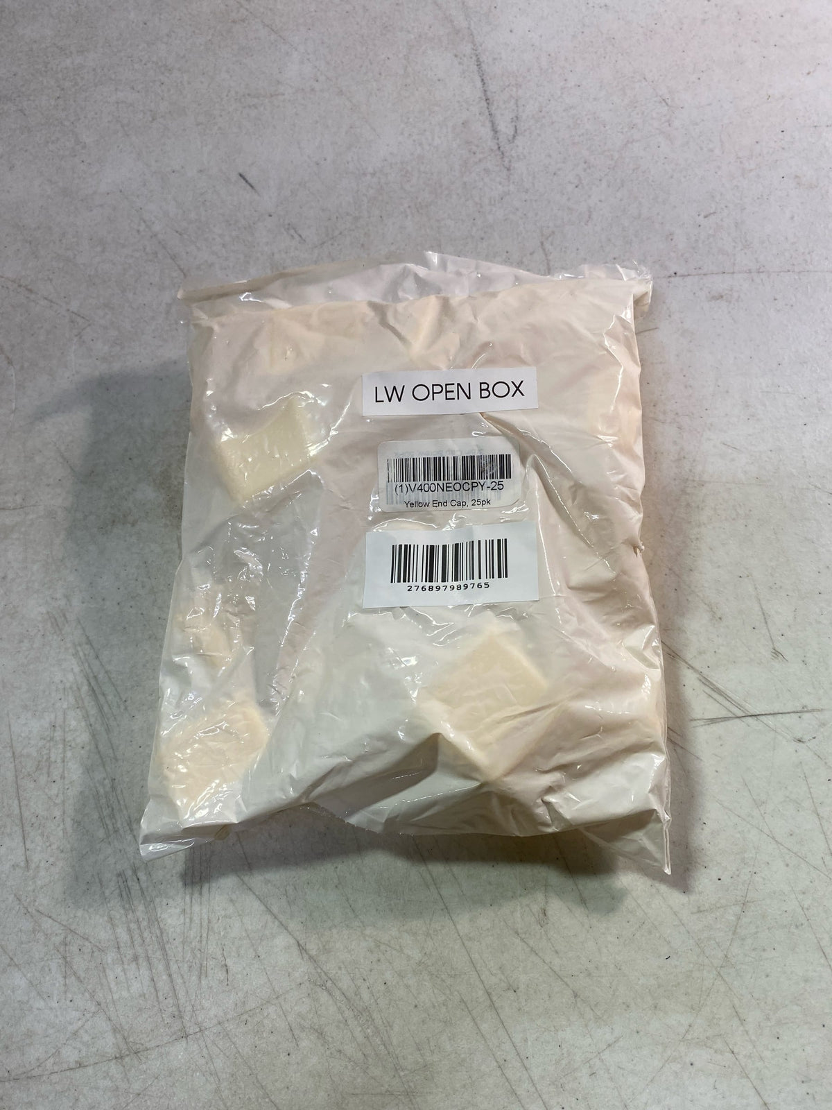 VAST V400NEOCPY-25 Safety End Cap, 13/16"X1-5/8", Yellow, PK25