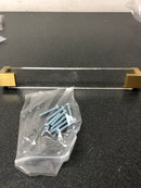 Sietto P-1200-8-SB Affinity 8 Inch Center to Center Handle Cabinet Pull with Clear Glass - Satin Brass