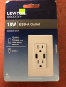 Leviton Leviton Decora 15 amps 125 V Duplex White Outlet and USB Charger 5-15R 1 pk
