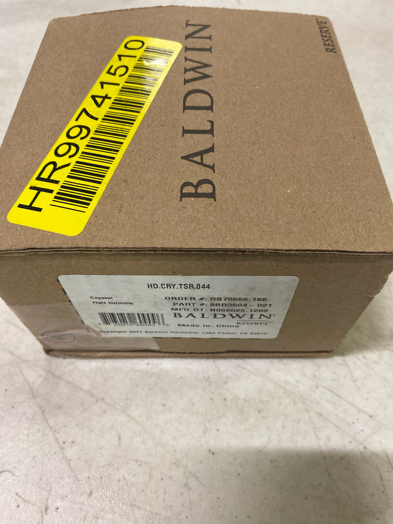 Baldwin HDCRYTSR044 Baldwin HD.CRY.TSR Crystal Non-Turning One-Sided Dummy Door Lever with Square Rose