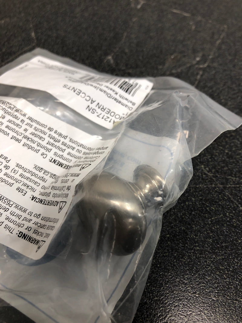 Hickory Hardware PA1217-SN Modus 1" Round Mushroom Smooth Cabinet Knob / Drawer Knob - Satin Nickel