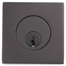 Emtek 8369US19 Square Style Brass Modern Double Cylinder Deadbolt - Flat Black