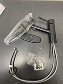 Miseno MNO102LFB Mia Single Hole Bathroom Faucet - Includes Push-Pop Drain Assembly and Optional Deck Plate - Flat Black