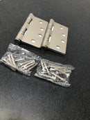 Emtek 94014US14 4" x 4" Steel Heavy Duty Ball Bearing Square Corner Hinges - Pair - Polished Nickel