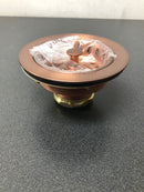 Signature Hardware 402259 3-1/2" Basket Strainer with Sink Flange for Sinks up to 1/2" Thick - Antique Copper