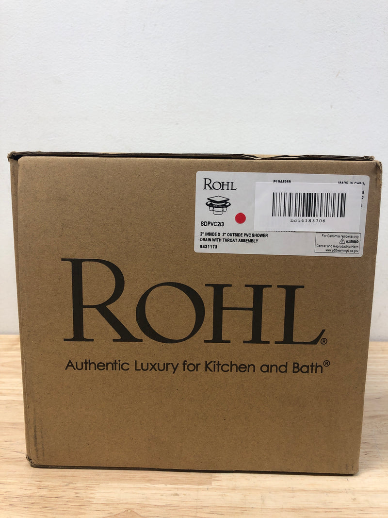 Rohl SDPVC2/3-3143MB PVC 2" X 3" Spa Shower Drain Kit with Matrix Decorative Cover - Matte Black