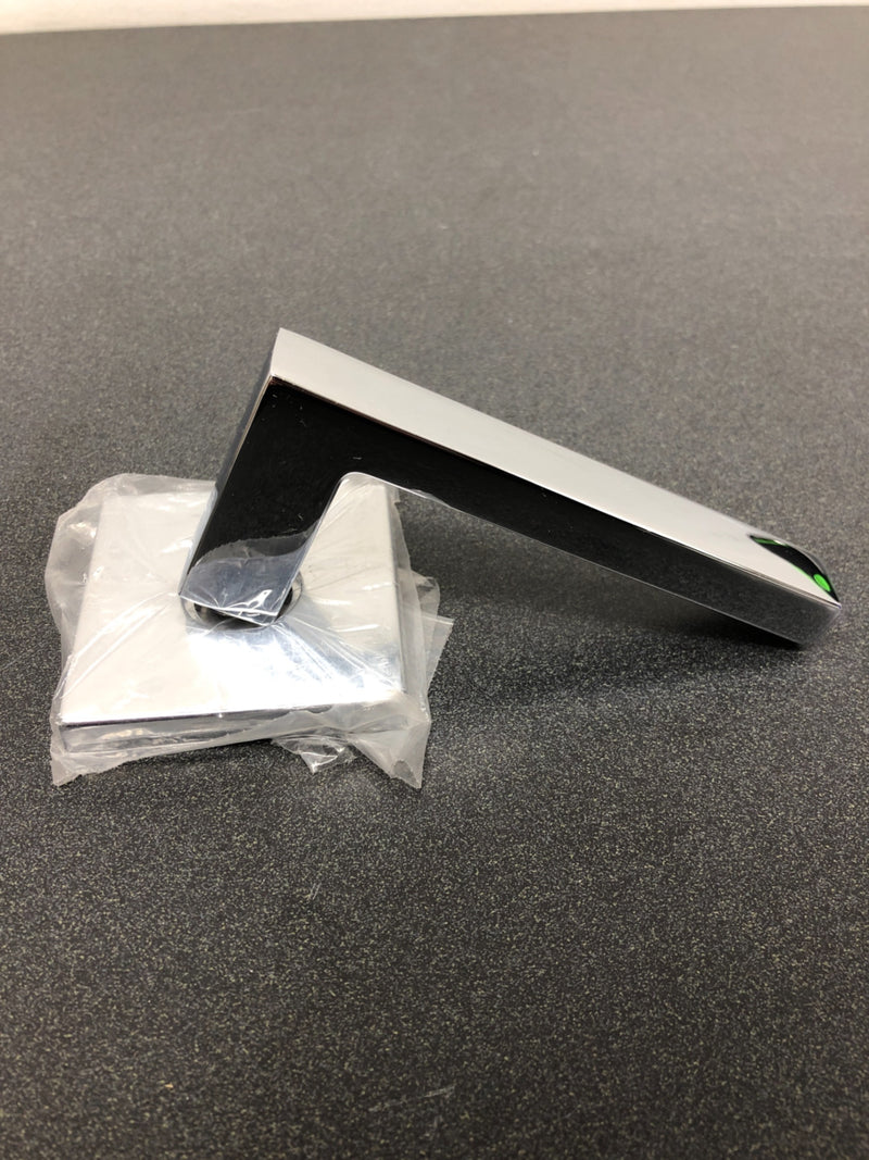 Baldwin L023260FD L023 Non-Turning Two-Sided Dummy Door Lever Set with R017 Rose from the Estate Collection - Polished Chrome