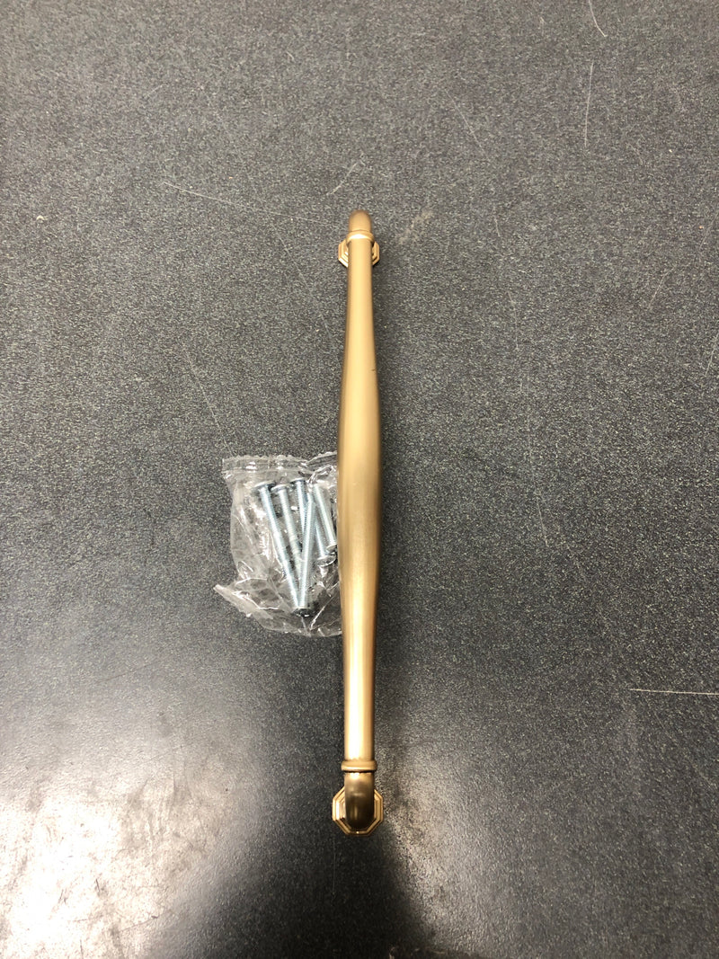 Emtek 86474US4 Blythe 8 Inch Center to Center Handle Cabinet Pull from the Transitional Heritage Collection - Satin Brass