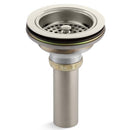 Kohler K-8801-SN Duostrainer Basket Strainer with Sink Drain and Tailpiece - Polished Nickel