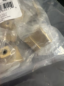 Franklin Brass Asymmetric Notched Cabinet Knob, Brushed Brass, 1-1/4 in (32mm) Dresser Drawer Pull, 10 Pack, P40825K-117-C