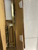 Baldwin EESANxCONCQE044 Santa Cruz Full Plate Single Cylinder Keyed Entry Handleset with Interior Contemporary Knob and Emergency Egress Function - Satin Brass