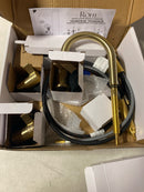 Rohl TE08D3LMAG Tenerife 1.2 GPM Widespread Bathroom Faucet - Antique Gold