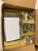 Miseno MLK3022XSB Lorton Flat Bar Privacy Door Lever Set - Satin Brass