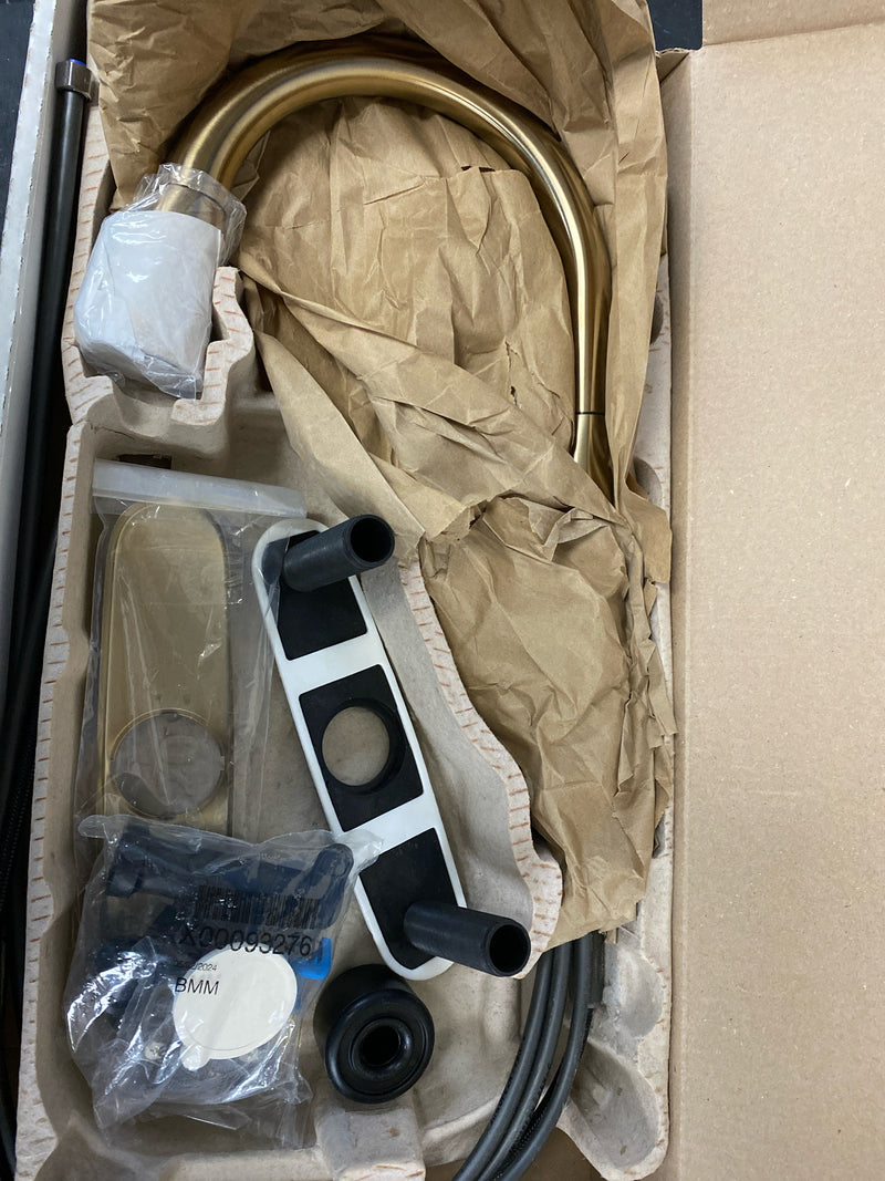 Delta 19802Z-CZ-DST Lenta Single-Handle Pull-Down Kitchen Faucet with ShieldSpray - Champagne Bronze