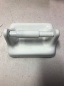 Tenedos Glazed Ceramic Bathroom Toilet Paper Holder Accessory White Wall Mount Durable Classic Design Not for Flat Surface Installation