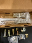 Emtek 4818US15 RH Geneva Lever Davos Single Cylinder Keyed Entry Brass Modern Handleset - Satin Nickel
