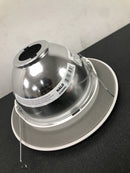 Halo 6150WH E26 Series 6 in. White Recessed Ceiling Light Fixture Trim with Frosted Glass Lens, Wet Rated Shower Light