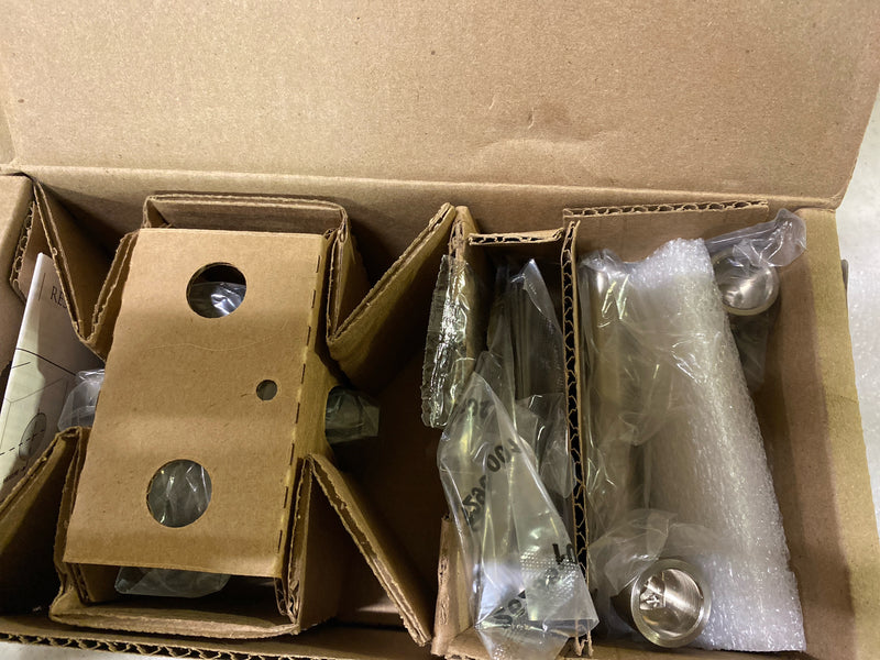 Baldwin PSTUBCSR150 Tube Passage Leverset with Contemporary Square Rose - Satin Nickel