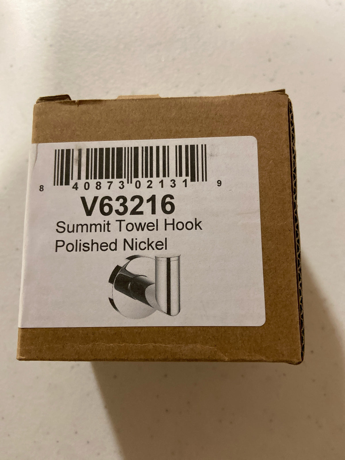 ICO Bath V63216 Volkano Summit Single Robe Hook - Polished Nickel