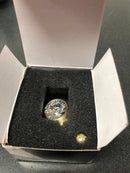 Alno C214-CLR/PB Crystal Series 1.25" Luxury Solid Brass Cabinet Knob with Swarovski Crystal Center - Polished Brass