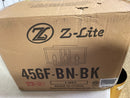 Z-Lite Quadra - 4 Light Flush Mount in Linear Style - 13 Inches Wide by 8.5 Inches High-Brushed Nickel/Black Finish