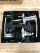 Kwikset Delta Entry Door Handle with Lock and Key, Secure Keyed Reversible Lever Exterior, Doorlock, For Front Entrance and Bedrooms, Satin Chrome, Pick Resistant Smartkey Rekey Security