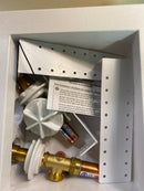 Oatey 383011 Quadtro 2 in. Push Connect Plastic Washing Machine Outlet Box with Hammer Arrestor 1/4 Turn