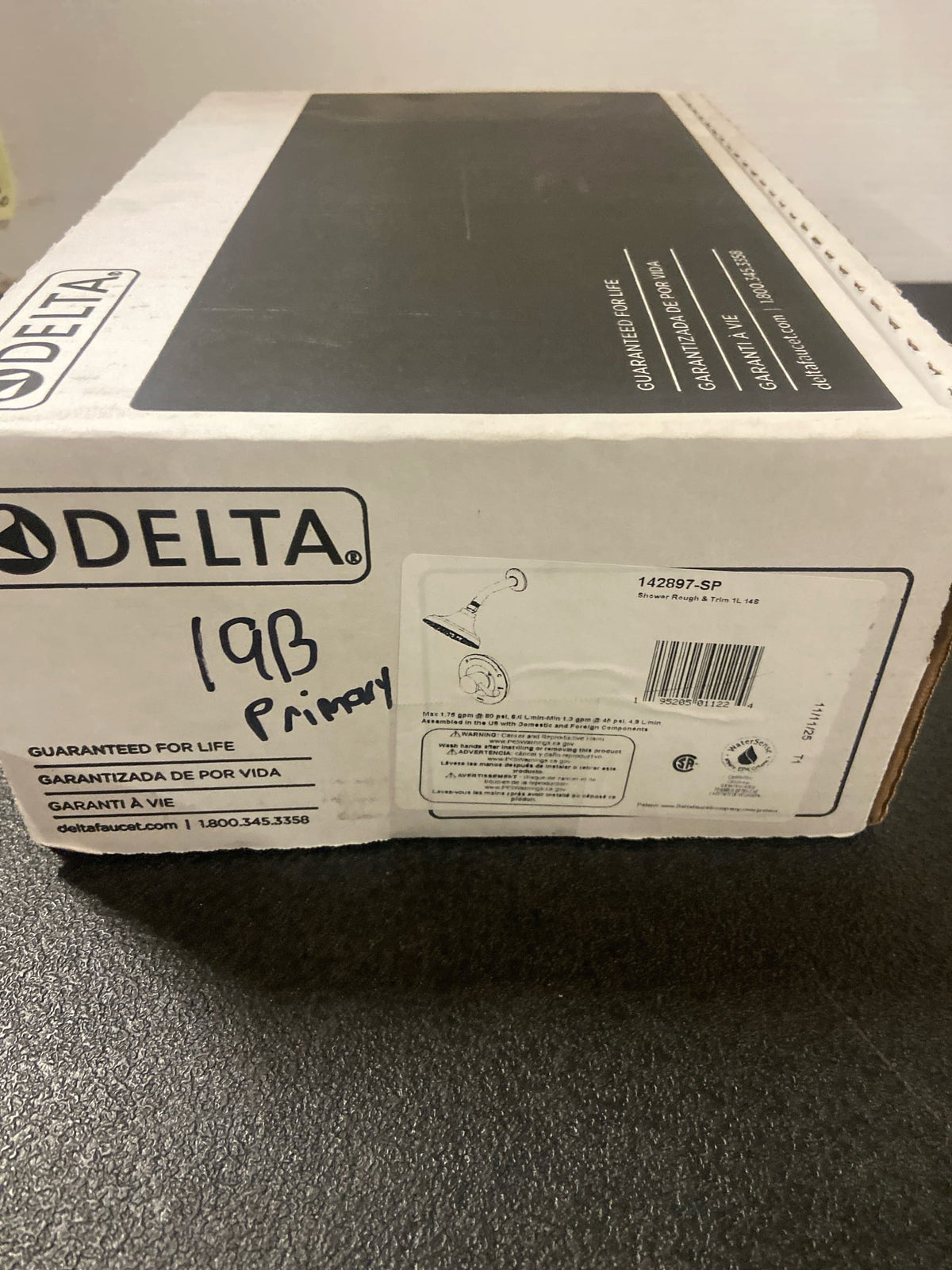 Delta 142897-SP Esato Monitor 14 Series Single Function Pressure Balanced Shower with 5 Setting Shower Head and Included Rough-In Valve - SpotShield Brushed Nickel