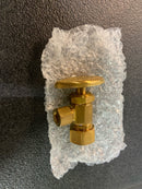 Signature Hardware SH203BG Angle Stop with Oval Handle - 5/8" X 3/8" - Brushed Gold