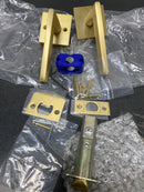 Emtek 5210HLOUS4LH Helios Left Handed Privacy Door Lever Set with Square Rose - Satin Brass