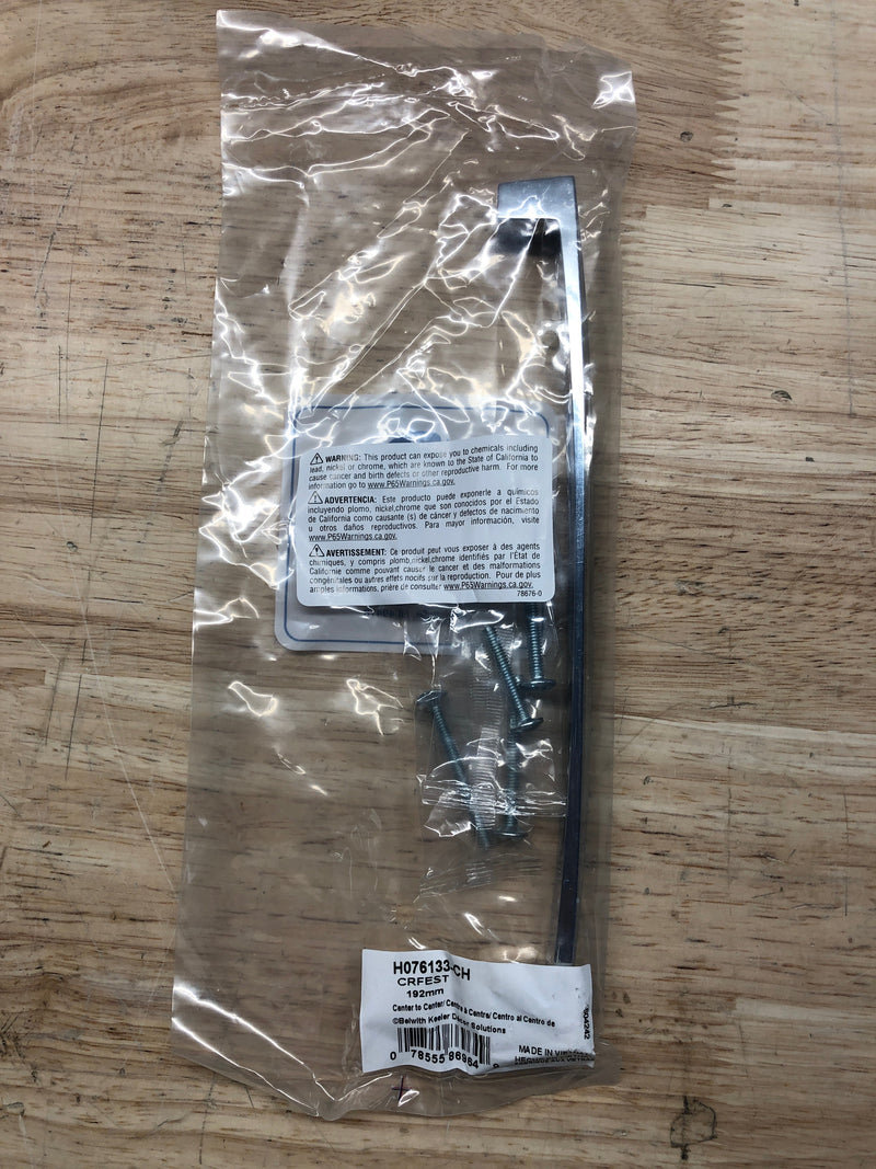 Hickory hardware H076133-CH Crest Collection Pull 192 mm Center-to-Center Chrome Finish