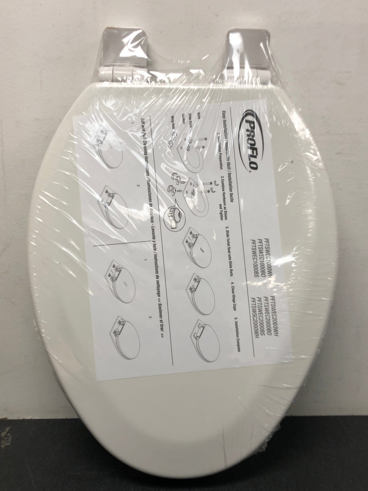 PROFLO PFTSWSC2000WH Elongated Closed-Front Toilet Seat with Soft Close and Easy Clean - White