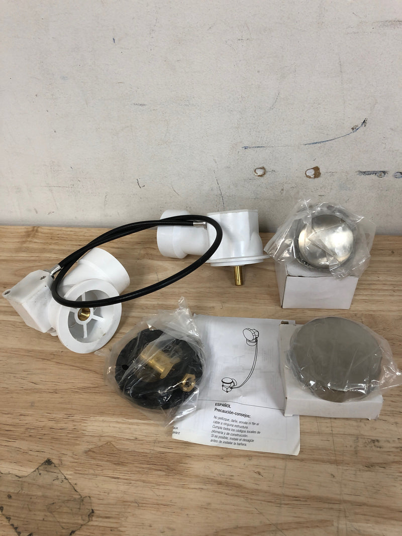 PROFLO PF644ZBN PF644 Series 22" PVC Cable Drain with Trim - Brushed Nickel