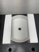 Signature Hardware 447954 Hibiscus 16" Circular Fireclay Vessel Bathroom Sink - White