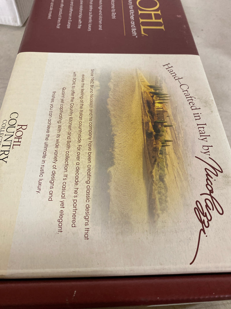 SPECIAL ORDER ONLY NON-CANCELABLE AND NON-RETURANBLE ROHL LOMBARDIA BATH TRIM SET ONLY WITH NO ROUGH VALVE BODY TO WALL MOUNTED THREE HOLE WIDESPREAD LAVATORY FAUCET MIXER SET WITH METAL LEVER HA