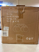 Jonathan y JYL7569B Piper 18 in. Nickel/Clear 4-Light Farmhouse Rustic Iron/Glass LED Semi Flush Mount