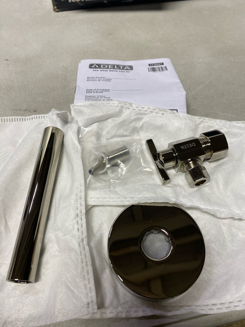 Delta DT022203-PN Angled Supply Stop Valve with Dial Handle - Less Supply Line - Brilliance Polished Nickel