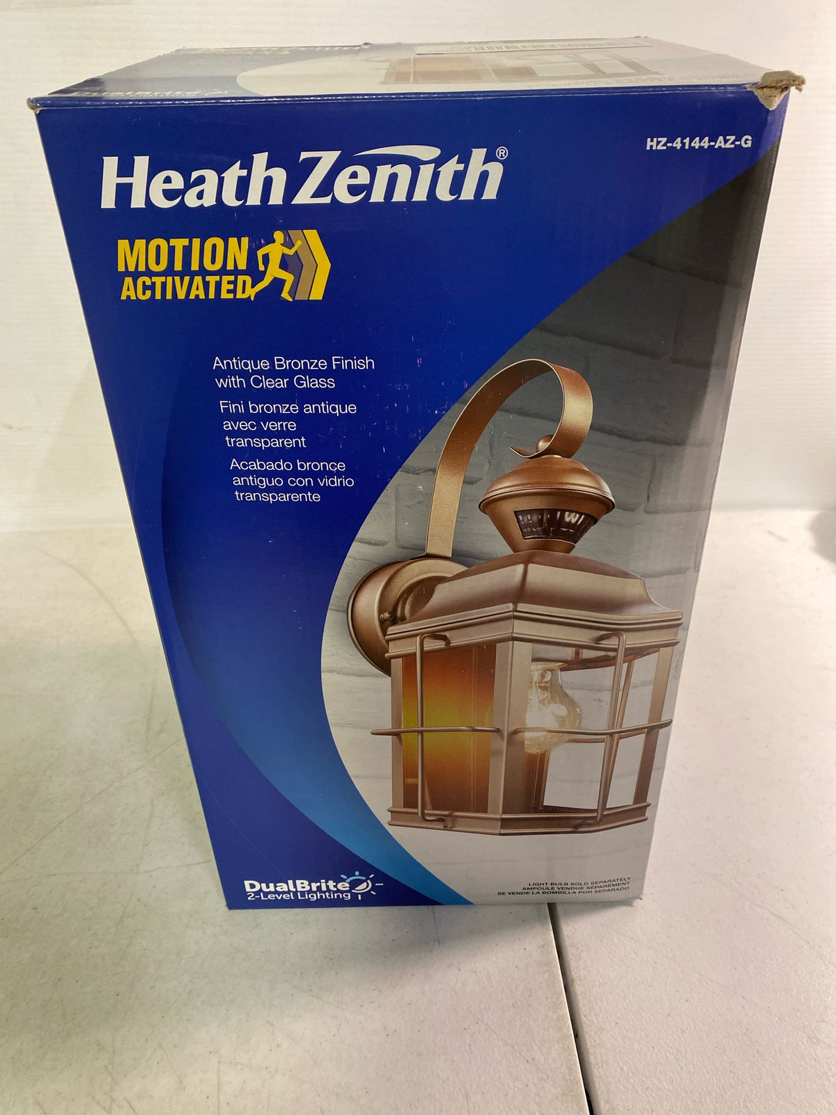 Heath Zenith HZ-4144-AZ-G New England 1 Light 150 Degree Motion Activated Outdoor Wall Sconce - Antique Bronze
