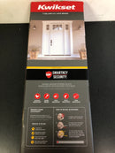 Kwikset Vancouver Matte Black Single Cylinder Low Profile Handleset with Halifax Lever Featuring SmartKey Security