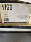 Vigo VGT1240 23-1/8" Solid Surface Vessel Bathroom Sink with 1.2 GPM Deck Mounted Bathroom Faucet and Pop-Up Drain Assembly - PVD Brushed Nickel