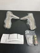 Emtek 8141US15 10 Inch Stretto Rectangular Passage Sideplate Entry Set from the Brass Modern Collection - Satin Nickel